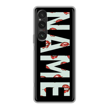 Силиконовый чехол на Sony Xperia 1 V с принтом NAME