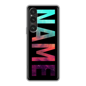 Силиконовый чехол на Sony Xperia 1 V с принтом NAME