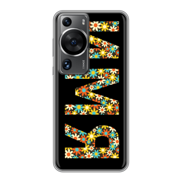 Силиконовый чехол на Huawei P60 с принтом ИМЯ