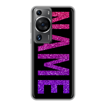 Силиконовый чехол на Huawei P60 с принтом NAME