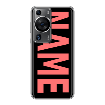 Силиконовый чехол на Huawei P60 с принтом NAME