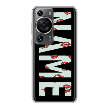 Силиконовый чехол на Huawei P60 с принтом NAME