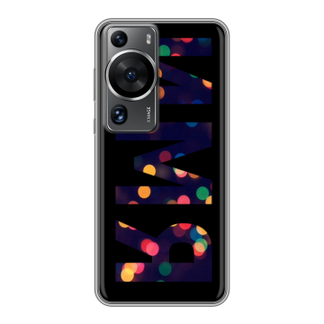 Силиконовый чехол на Huawei P60 с принтом ИМЯ