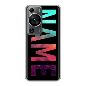 Силиконовый чехол на Huawei P60 с принтом NAME