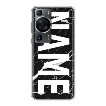 Силиконовый чехол на Huawei P60 Pro с принтом NAME