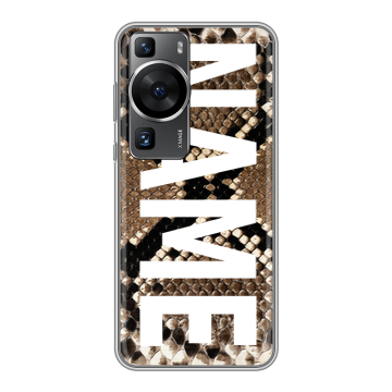 Силиконовый чехол на Huawei P60 Pro с принтом NAME