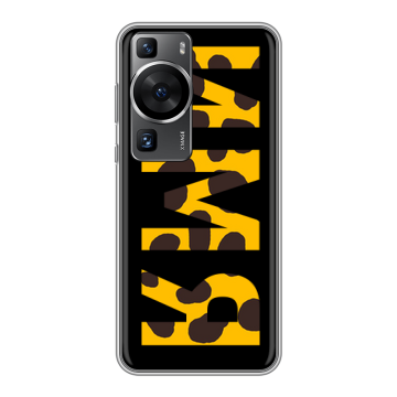 Силиконовый чехол на Huawei P60 Pro с принтом ИМЯ
