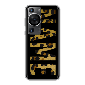 Силиконовый чехол на Huawei P60 Pro с принтом NAME