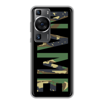 Силиконовый чехол на Huawei P60 Pro с принтом NAME