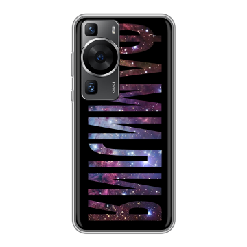 Силиконовый чехол на Huawei P60 Pro с принтом ФАМИЛИЯ