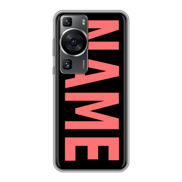 Силиконовый чехол на Huawei P60 Pro с принтом NAME