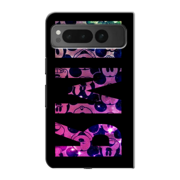 Пластиковый чехол на Google Pixel Fold с принтом ИМЯ