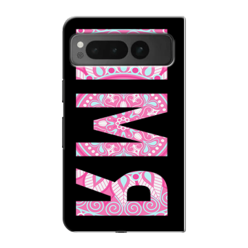 Пластиковый чехол на Google Pixel Fold с принтом ИМЯ