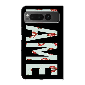Пластиковый чехол на Google Pixel Fold с принтом NAME