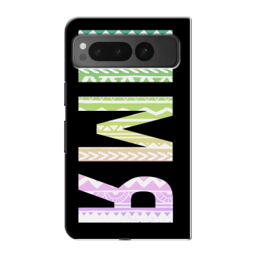 Пластиковый чехол на Google Pixel Fold с принтом ИМЯ