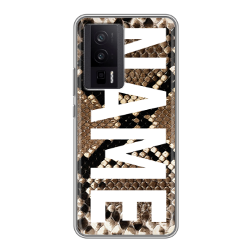 Силиконовый чехол на XIaomi Poco F5 Pro с принтом NAME