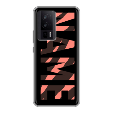 Силиконовый чехол на XIaomi Poco F5 Pro с принтом NAME