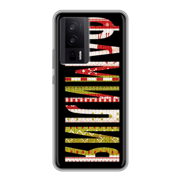 Силиконовый чехол на XIaomi Poco F5 Pro с принтом ФАМИЛИЯ