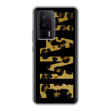 Силиконовый чехол на XIaomi Poco F5 Pro с принтом NAME