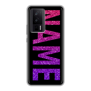 Силиконовый чехол на XIaomi Poco F5 Pro с принтом NAME