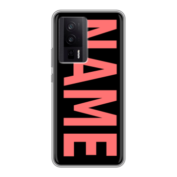 Силиконовый чехол на XIaomi Poco F5 Pro с принтом NAME