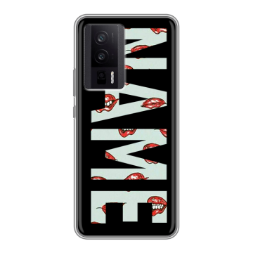 Силиконовый чехол на XIaomi Poco F5 Pro с принтом NAME