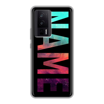 Силиконовый чехол на XIaomi Poco F5 Pro с принтом NAME