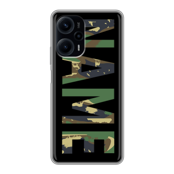 Силиконовый чехол на XIaomi Poco F5 с принтом NAME