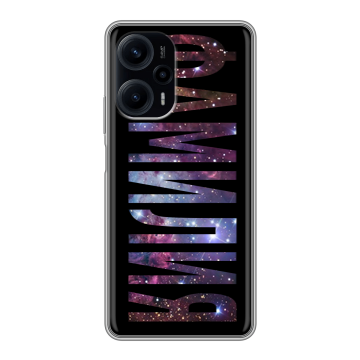 Силиконовый чехол на XIaomi Poco F5 с принтом ФАМИЛИЯ