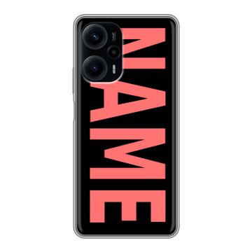 Силиконовый чехол на XIaomi Poco F5 с принтом NAME