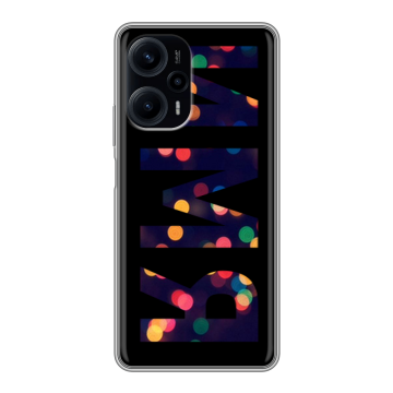 Силиконовый чехол на XIaomi Poco F5 с принтом ИМЯ