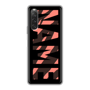 Силиконовый чехол на Sony Xperia 10 V с принтом NAME