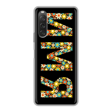 Силиконовый чехол на Sony Xperia 10 V с принтом ИМЯ
