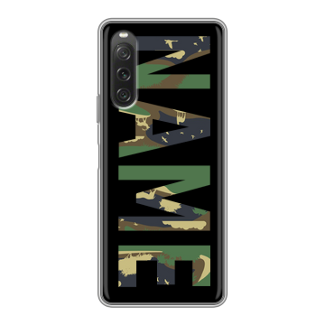 Силиконовый чехол на Sony Xperia 10 V с принтом NAME