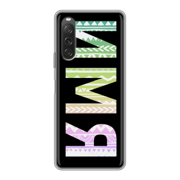 Силиконовый чехол на Sony Xperia 10 V с принтом ИМЯ