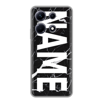 Силиконовый чехол на Infinix Note 30 с принтом NAME