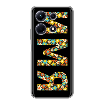 Силиконовый чехол на Infinix Note 30 с принтом ИМЯ