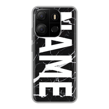 Силиконовый чехол на Tecno Pop 7 с принтом NAME