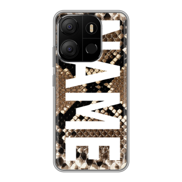 Силиконовый чехол на Tecno Pop 7 с принтом NAME