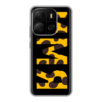 Силиконовый чехол на Tecno Pop 7 с принтом ИМЯ