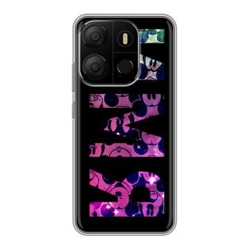 Силиконовый чехол на Tecno Pop 7 с принтом ИМЯ