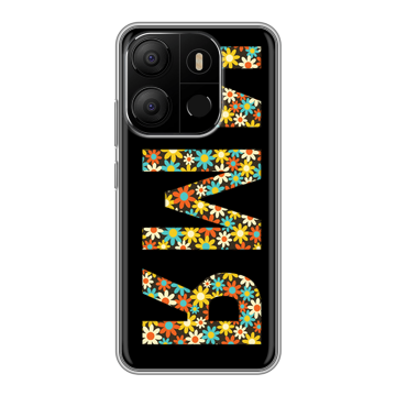 Силиконовый чехол на Tecno Pop 7 с принтом ИМЯ