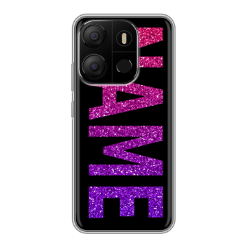 Силиконовый чехол на Tecno Pop 7 с принтом NAME