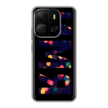 Силиконовый чехол на Tecno Pop 7 с принтом ИМЯ