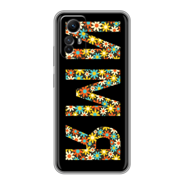 Силиконовый чехол на Xiaomi RedMi Note 12S с принтом ИМЯ