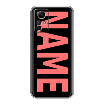 Силиконовый чехол на Xiaomi RedMi Note 12S с принтом NAME