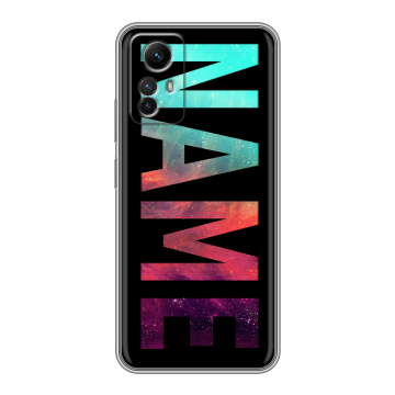 Силиконовый чехол на Xiaomi RedMi Note 12S с принтом NAME