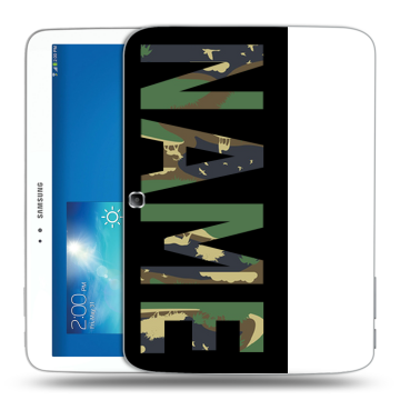 Силиконовый чехол на Samsung Galaxy Tab 3 10.1 с принтом NAME