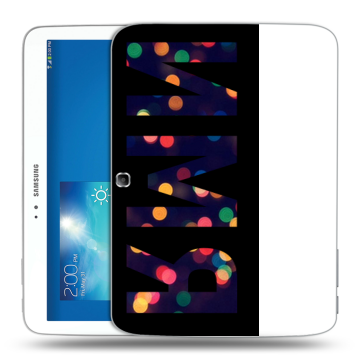 Силиконовый чехол на Samsung Galaxy Tab 3 10.1 с принтом ИМЯ