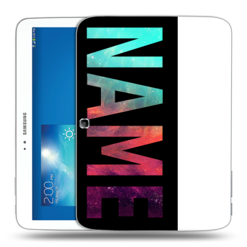 Силиконовый чехол на Samsung Galaxy Tab 3 10.1 с принтом NAME
